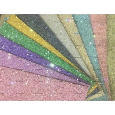Shimmer chunky glitter leather fabric