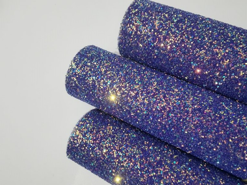 Stunning Purple Ultra Chunky Glitter Leather