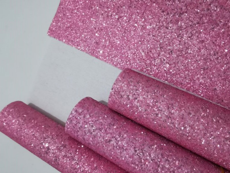 Stock Glow In Dark Beads Glitter Leather Fabric  