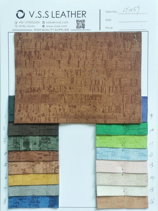 High Quality Cork Leather Fabric With Felt Backing