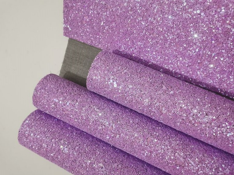 Stock High Quality Chunky Glitter Leather Fabric