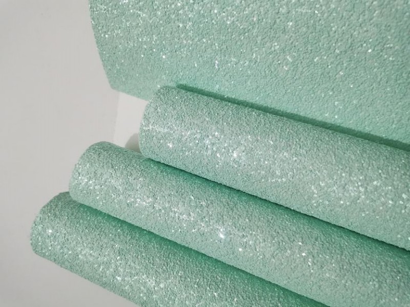 Low MOQ High Quality Chunky Glitter Leather Fabric