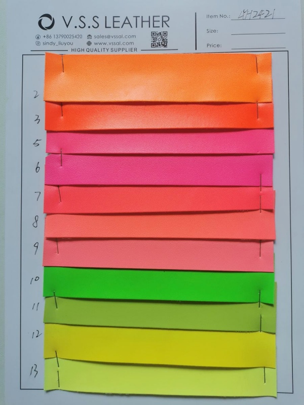 PU Faux Leather Fabric Neon Colors Mini Rolls A4 Sheets