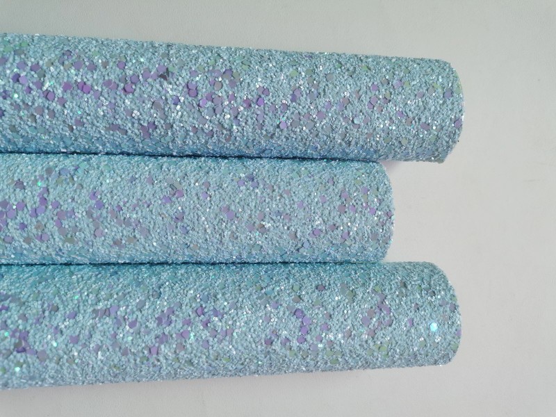 Mini Roll Chunky Glitter Leather Fabric With Felt Backing