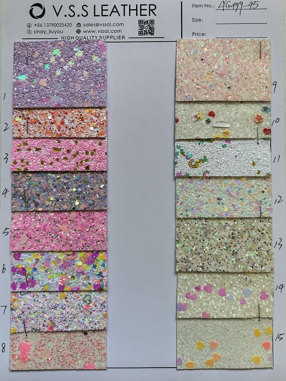 High Quality Chunky Glitter Faux Leather Rolls for Valentine's Day