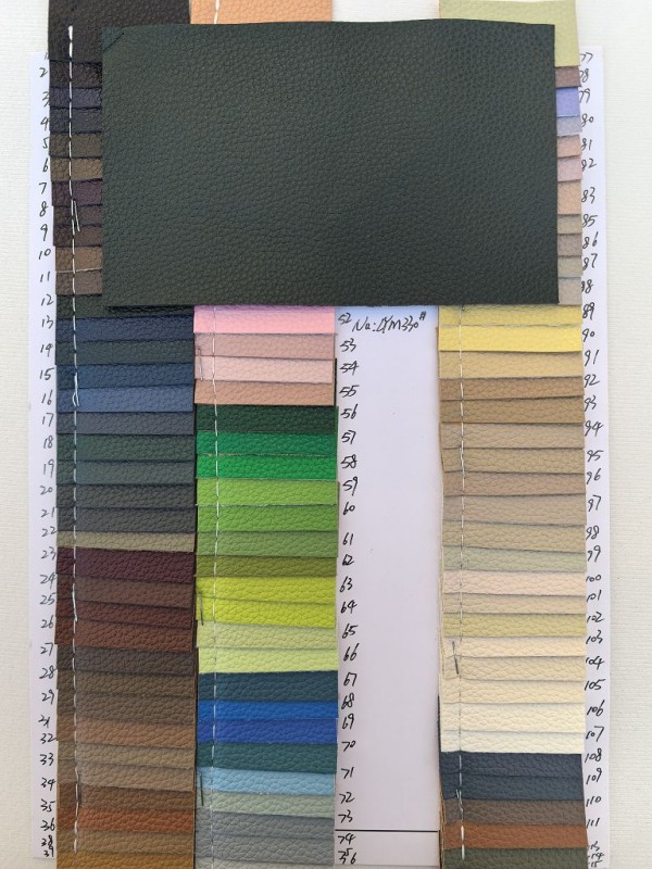 Soft Litchi Leather Fabric With Felt Backing