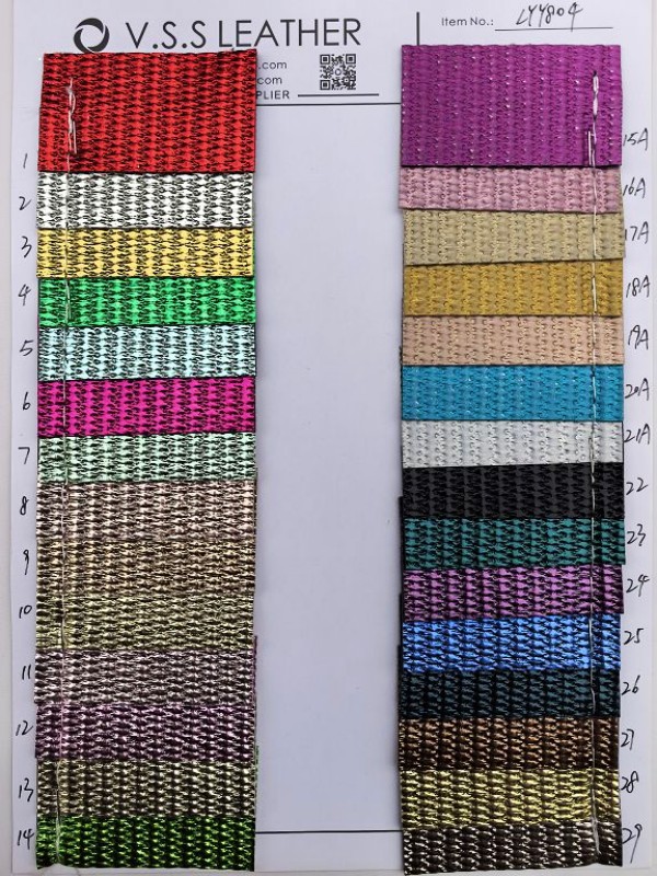 Metallic Weave Faux Leather Material DIY Crafts Accessories
