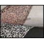 Triangle Printed Chunky Glitter leather Fabric
