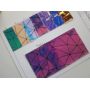 Geometrical Holographic Leather Fabric