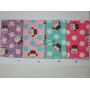Mesh Glitter Leather Fabric Printed With Bears