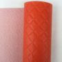 Orange Plaid Faux Leather