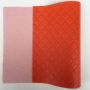 Orange Plaid Faux Leather