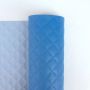 Light Blue Color Plaid Faux Leather Fabric