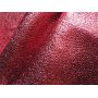 Red Druzy Leather Fabric