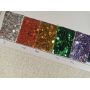 Round Sequin Chunky Glitter Leather Vinyl