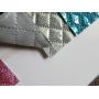 Thick Smooth Plaid Glitter Leather