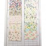 Flowers Pattern Glitter Leather Fabric 
