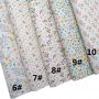 Flowers Pattern Glitter Leather Fabric 