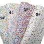 Flowers Pattern Glitter Leather Fabric 