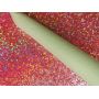 Felt Backing Iridescent Chunky Glitter Leather Fabric