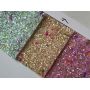Elastic Backing Colorful Sequin Glitter Leather Fabric