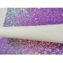 Purple Chunky Glitter Leather With Felt Back