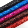 Solid Color 30*134CM Felt Backed Chunky Glitter Leather