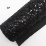 Solid Color 30*134CM Felt Backed Chunky Glitter Leather