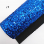 Solid Color 30*134CM Felt Backed Chunky Glitter Leather