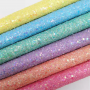 30X134CM Iridescent Chunky Glitter Leather For Bows