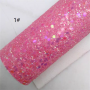30X134CM Iridescent Chunky Glitter Leather For Bows