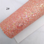 30X134CM Iridescent Chunky Glitter Leather For Bows