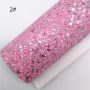 30X134CM Big Silver Sequin Color Mixed Chunky Glitter