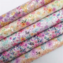 30X134CM Flower Pattern Chunky Glitter Leather