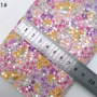30X134CM Flower Pattern Chunky Glitter Leather