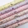 Star sequin felt backed mini roll glitter leather fabric