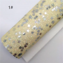 Star sequin felt backed mini roll glitter leather fabric