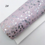 Star sequin felt backed mini roll glitter leather fabric