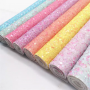 30X134CM Sparkle Chunky Glitter Leather Felt Backing