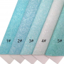 30X134CM Blue Solid Color Chunky Glitter Leather