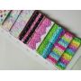 Stripes Pattern Chunky Glitter Leather Felt Backing