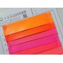PU Faux Leather Fabric Neon Colors Mini Rolls A4 Sheets