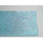 Light Blue Iridescent Chunky Glitter Leather Felt Backing