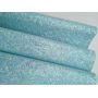 Light Blue Iridescent Chunky Glitter Leather Felt Backing