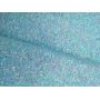 Light Blue Iridescent Chunky Glitter Leather Felt Backing
