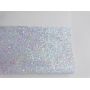 Silver Iridescent Chunky Glitter Leather Felt Backing