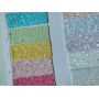 Chunky Glitter Leather Fabric With Twill Fabric Backing