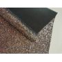Gunmetal Chunky Glitter Leather Fabric With Felt Backing