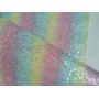Rainbow Iridescent Chunky Glitter Leather with Felt Backing