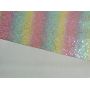 Rainbow Iridescent Chunky Glitter Leather with Felt Backing